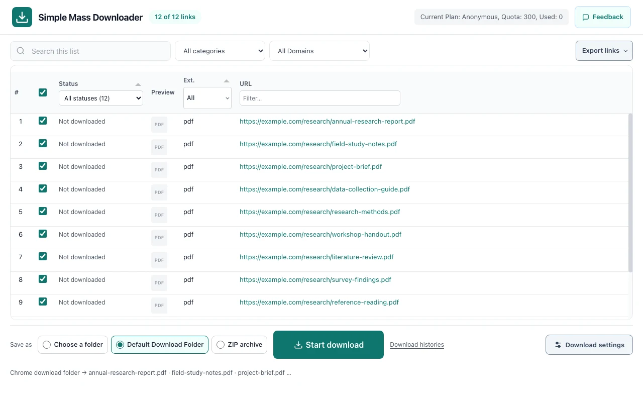 Simple Mass Downloader screenshot 2