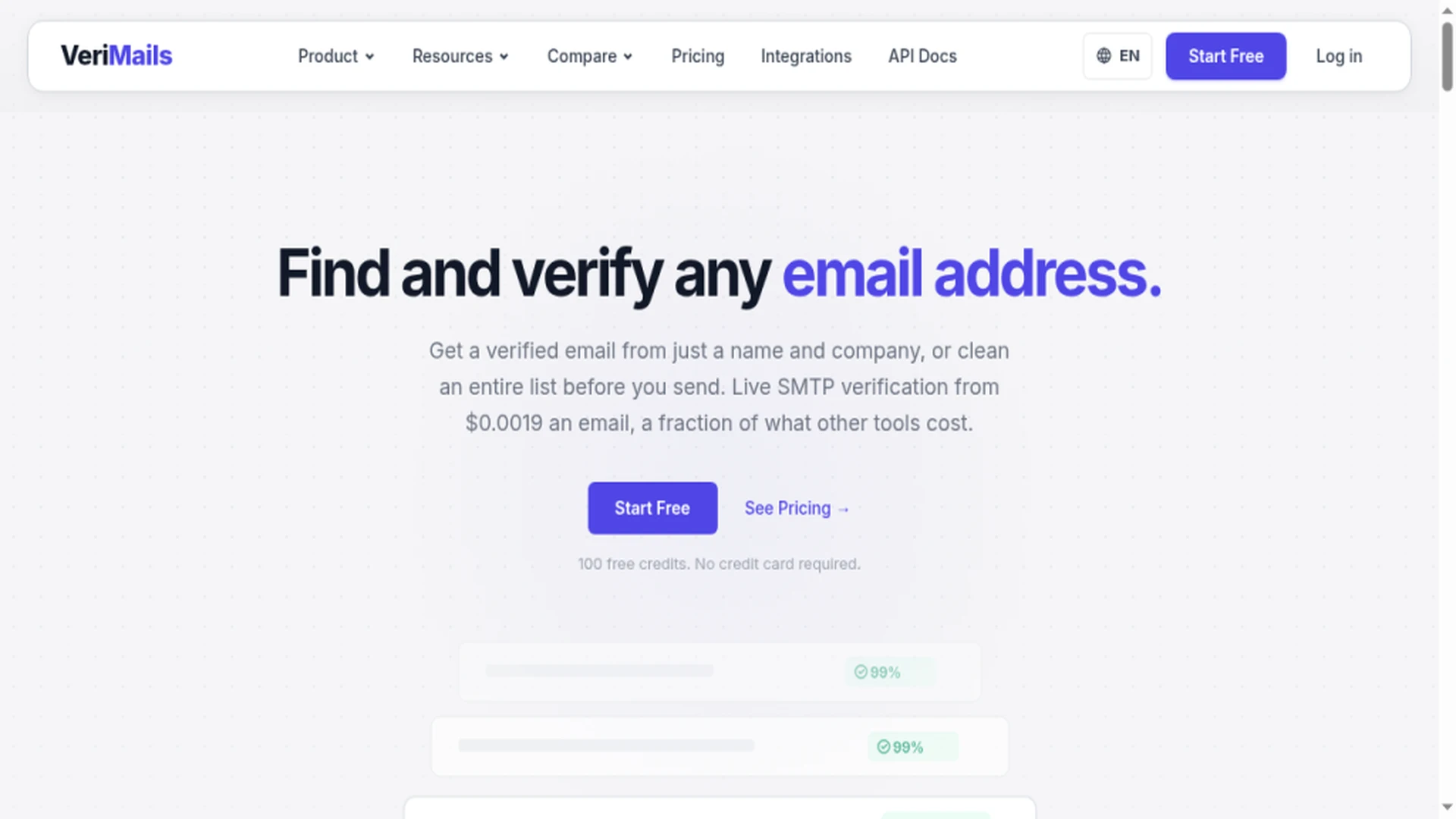 VeriMails screenshot 2